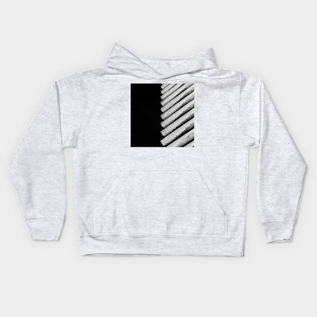 Black and white Barbican Kids Hoodie by Sampson-et-al